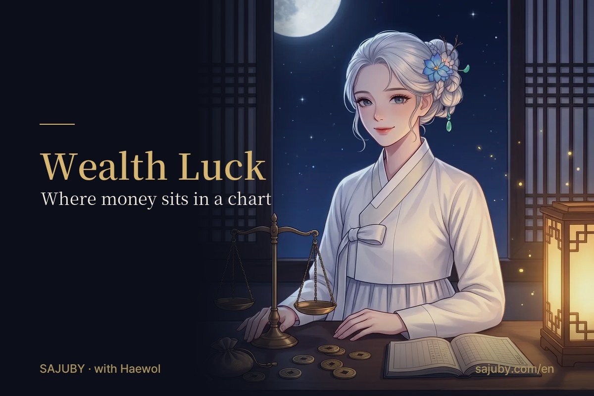 Wealth Luck in Saju: Where Money Sits in a Chart and What "Good for Money" Means