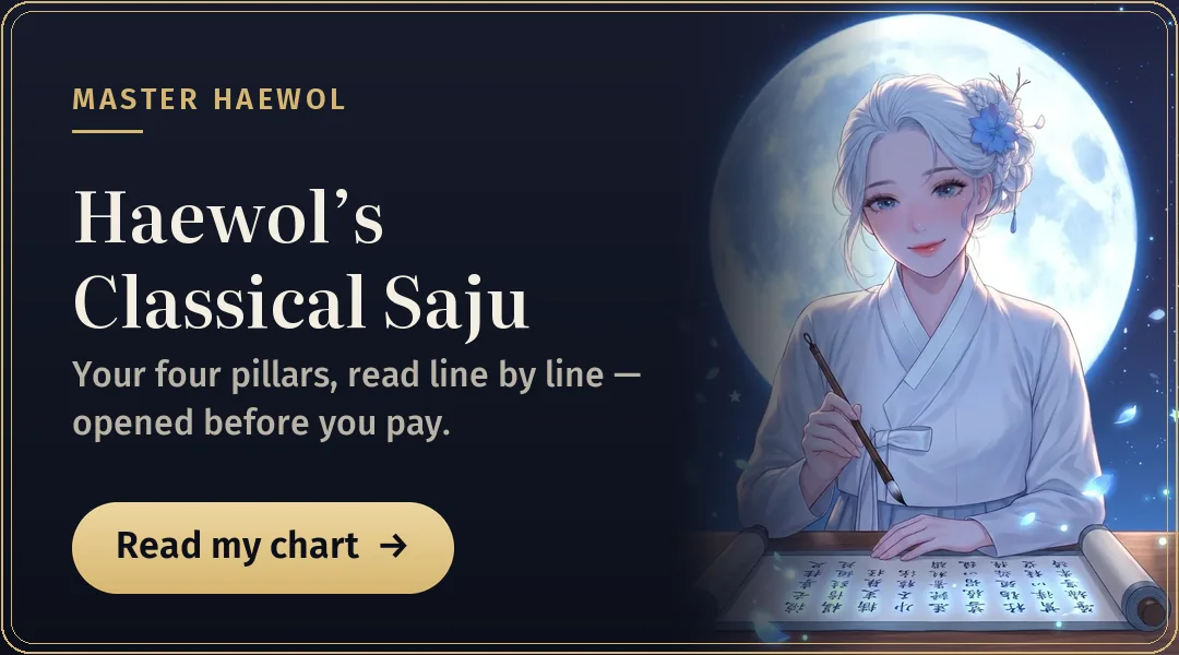 Haewol's Classical Saju: read my chart on SAJUBY