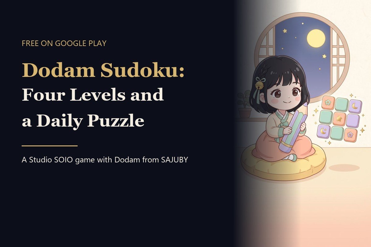 Dodam Sudoku: Four Difficulty Levels and a Fresh Daily Puzzle